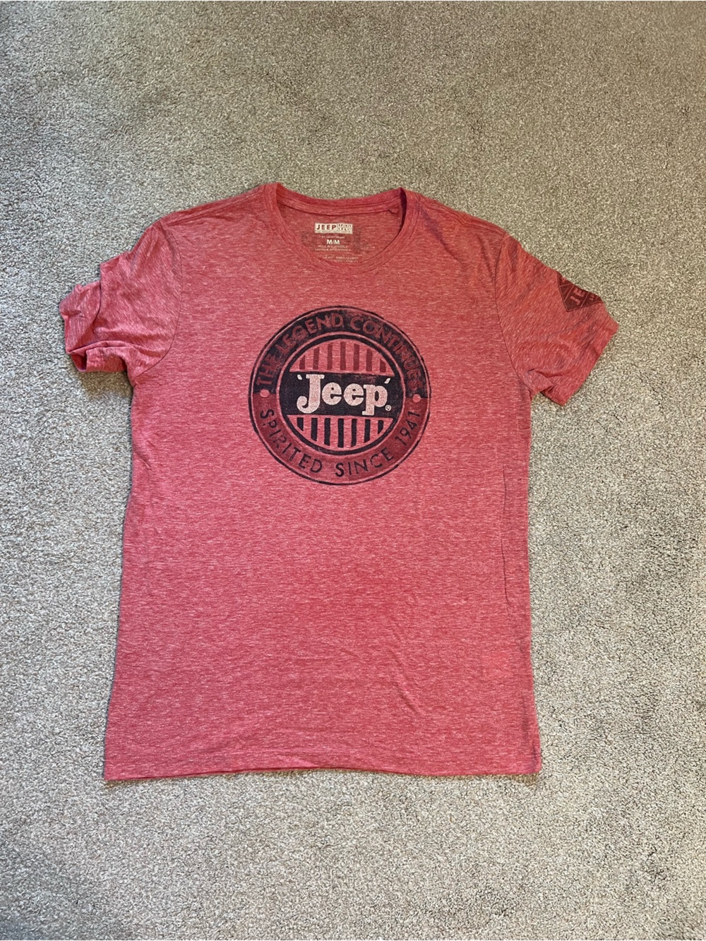 Jeep Heather Red Short Sleeve Graphic Tee